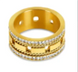 Stainless Steel Ring for Women Inlaid Zircon Rings Waterproof Romantic Fashion Jewelry