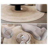 Round Gradient Area Rug — Machine Washable Non-Slip Floor Mat for Living Room & Bedroom