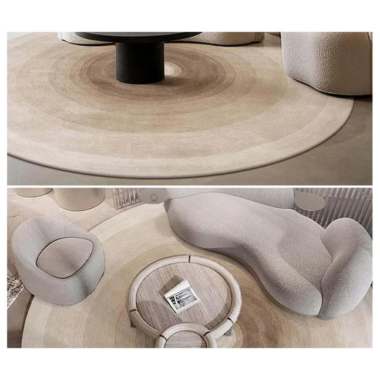 Round Gradient Area Rug — Machine Washable Non-Slip Floor Mat for Living Room & Bedroom