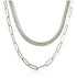 Gold Heart Toggle Necklace — Beaded Chain Gift for Her