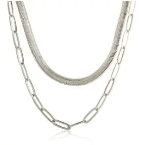 Gold Heart Toggle Necklace — Beaded Chain Gift for Her