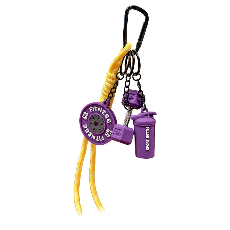 Motivational Fitness Keychain — Colorful Gym Bag Charm & Workout Gift