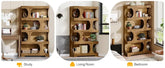 Curves That Work — Tribesigns 71" Tall S-Shaped Bookcase & Display Shelving Jonine’s Corner