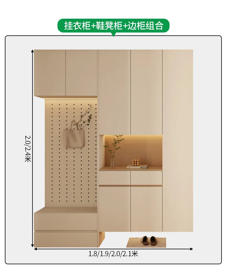 Custom Solid Wood Entryway Shoe Cabinet