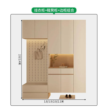 Custom Solid Wood Entryway Shoe Cabinet