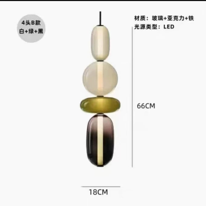 Imperfectly Beautiful — Wabi-Sabi Candy Glass Pendant Chandelier