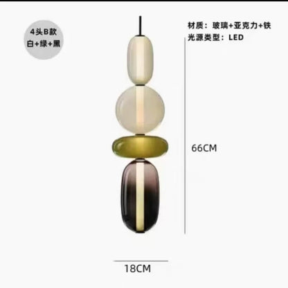 Imperfectly Beautiful — Wabi-Sabi Candy Glass Pendant Chandelier
