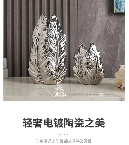 High-Glaze Ceramic Sculpture Vase — Modern Tabletop Decor
