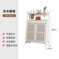Vintage Luxury Wood Shoe Rack — Space-Saving Entryway Storage
