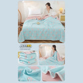 Multi-functional Summer Quilt Thin Breathable Duvet Cool Breathability Cotton Gauze Fabric Towel Blanket Skin-friendly Comforter