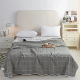 Multi-functional Summer Quilt Thin Breathable Duvet Cool Breathability Cotton Gauze Fabric Towel Blanket Skin-friendly Comforter