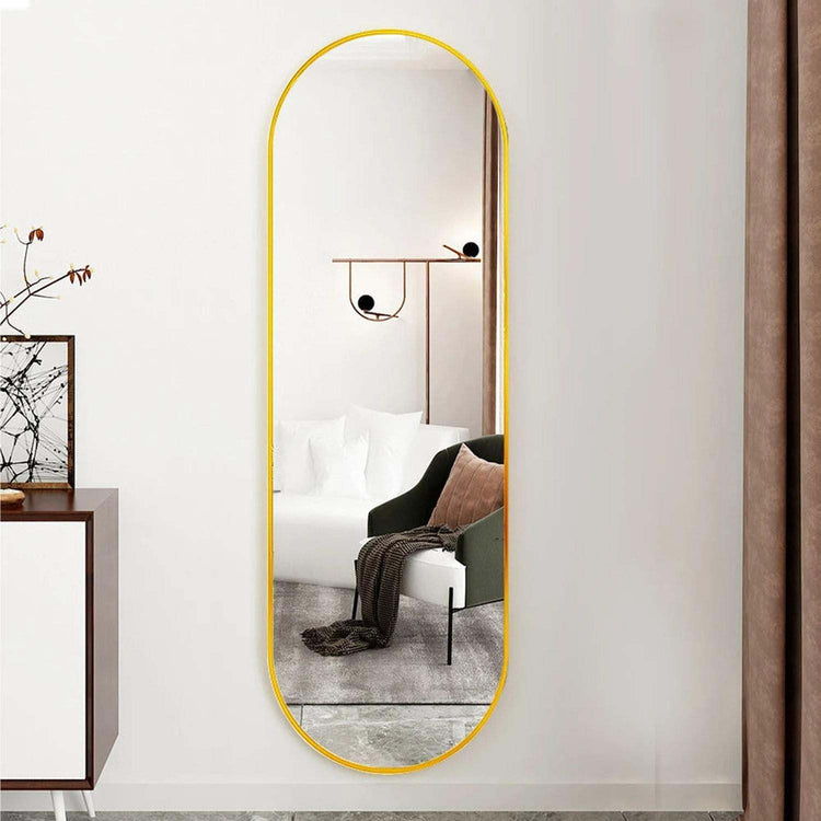 The Mirror That Opens the Room — Oversized Oval Full-Length Mirror