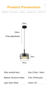 Nordic Glass LED Pendant Lamp – Modern Luxury Hanging Light