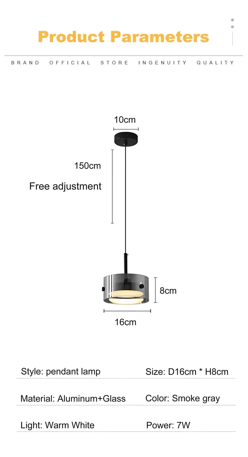 Nordic Glass LED Pendant Lamp – Modern Luxury Hanging Light