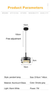 Nordic Glass LED Pendant Lamp – Modern Luxury Hanging Light