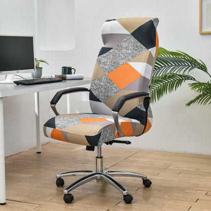Fresh Look, Same Chair — Elastic Rotating Office Chair Cover with Back Protection