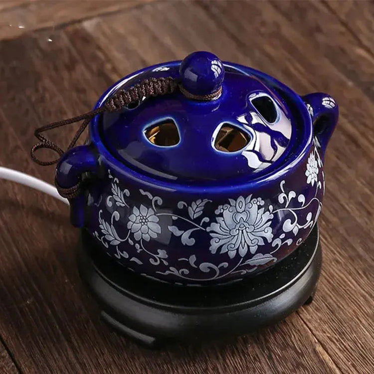 Electric Ceramic Oil & Incense Warmer with Timer — Jonine&