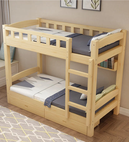 Modern Wooden Bunk Bed — Safe & Stylish Kids' Bedroom Furniture