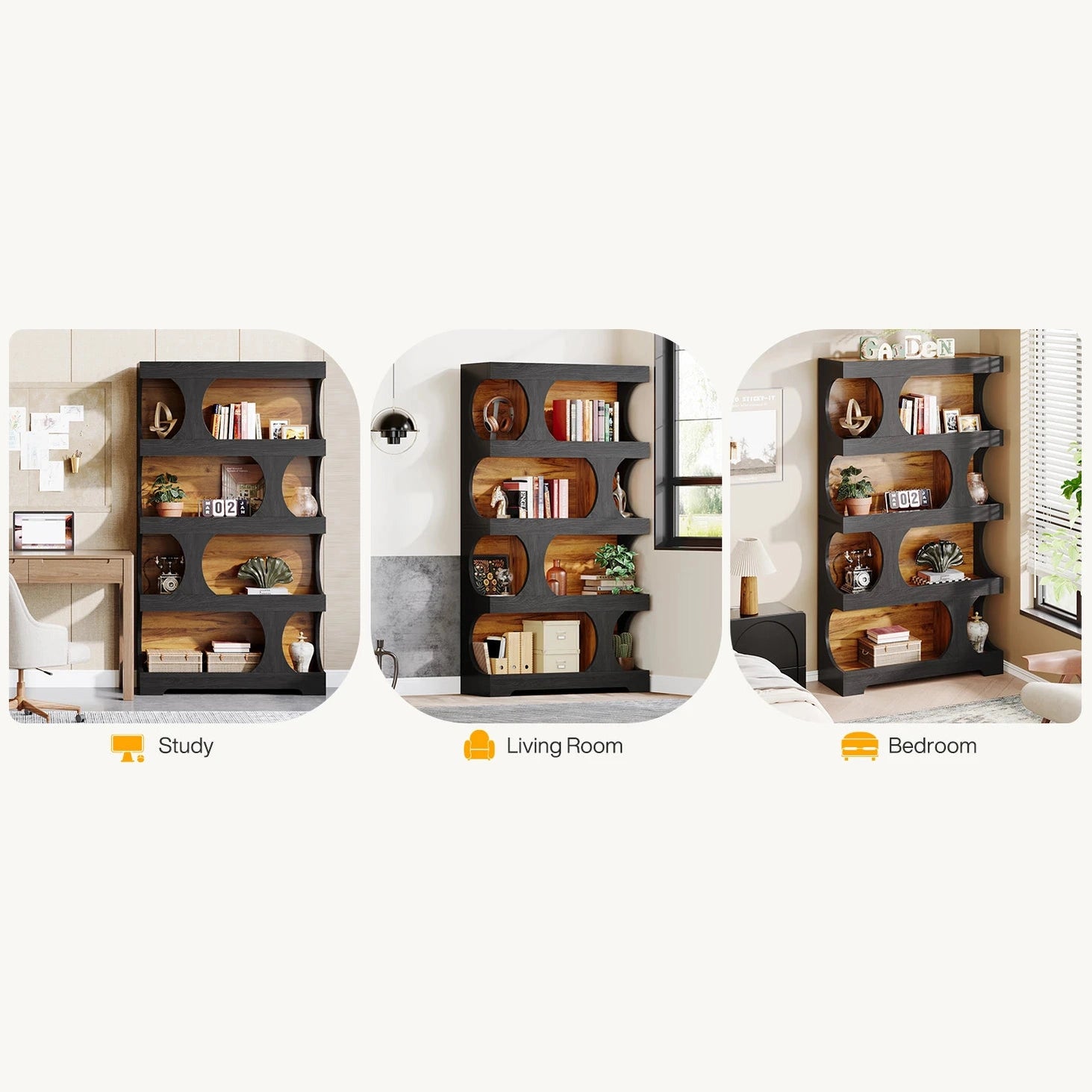 Stories on Display — Tribesigns 71" S-Shaped Bookcase