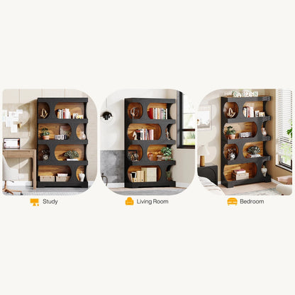 Stories on Display — Tribesigns 71" S-Shaped Bookcase