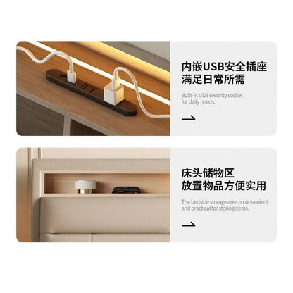 The Storage Bed — Luxury Multifunctional Bed Frame with Storage Headboard
