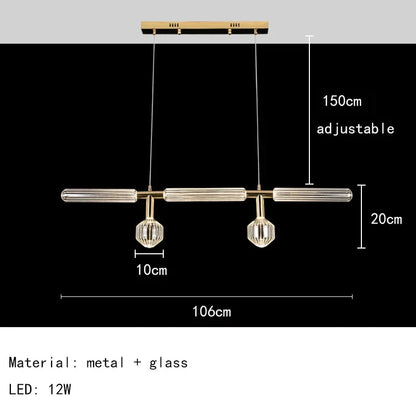 Nordic Luxury Art Glass Chandelier — High-End Pendant Lamp Home Décor