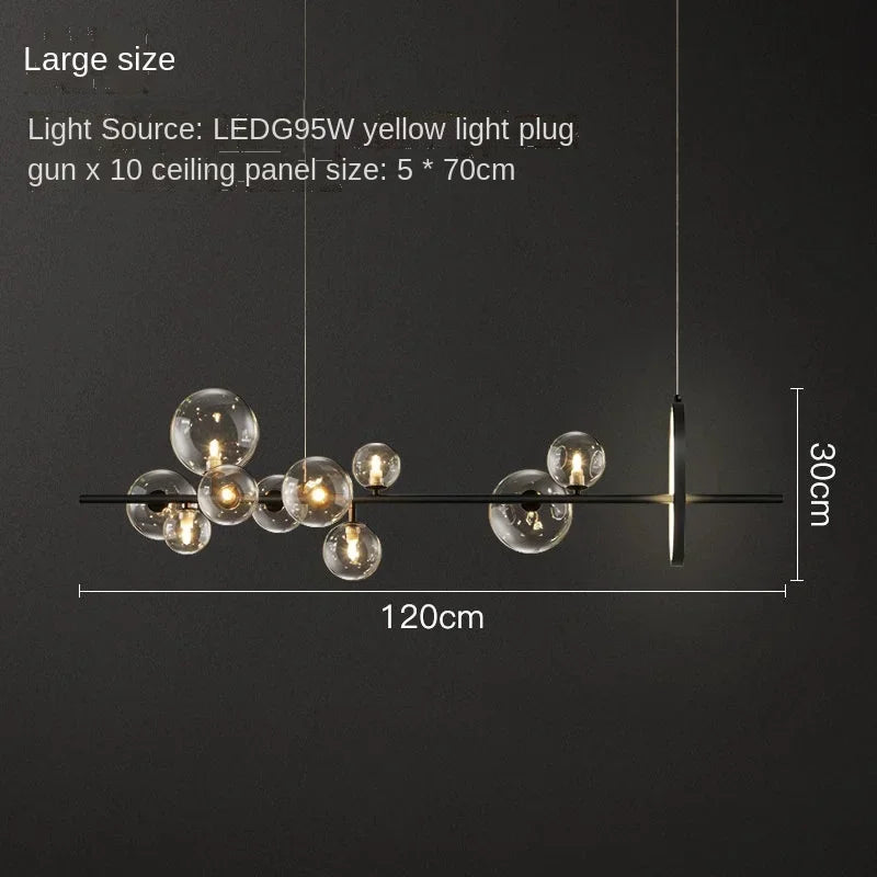 Modern Glass Bubbles Led Pendant Lights for Table Dining Room Kitchen Bar Chandeliers Lamps Home Decor Lusters Lighting Fixture Jonine&