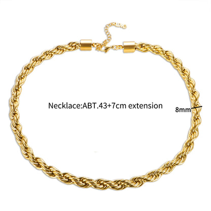 Stainless Steel Heart-shaped Pendant Necklace Metal Waterproof Jewelry For Women