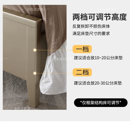 European Minimalist Waterproof Bed Frame with Headboard