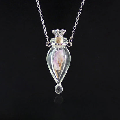 Fashion Glass Perfume Essential Oil Bottle Pendants DIY Women&
