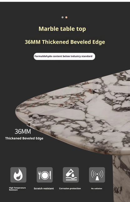 Custom Luxury French Marble Dining Table — Natural Stone