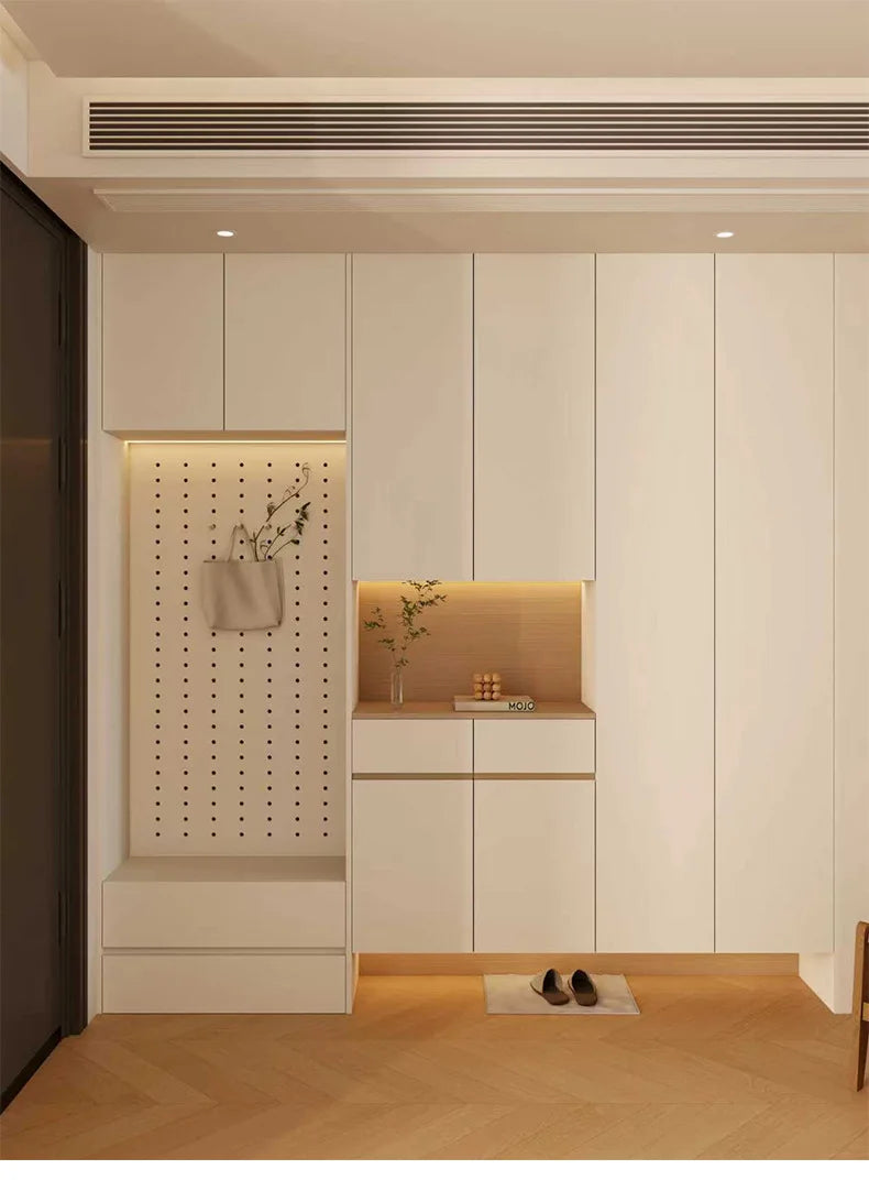 Custom Solid Wood Entryway Shoe Cabinet