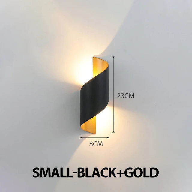Spiral LED Wall Light — Nordic Modern Indoor & Outdoor Sconce