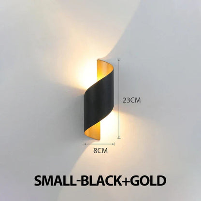 LED Wall Light Spiral Design 12W Modern Indoor Wall Light Waterproof Outdoor Nordic Wall Light Indoor Wall Light Home Decor Jonine&