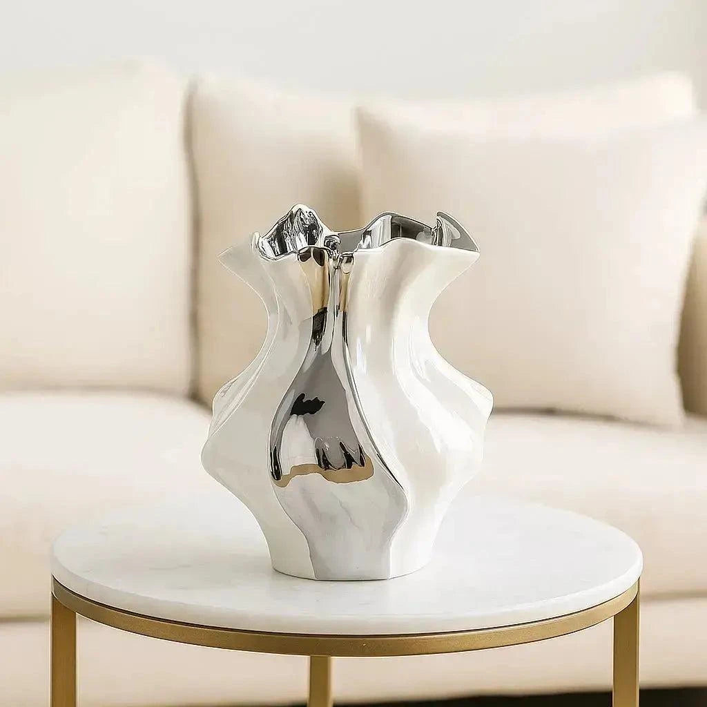 Textured Ceramic Wave Vase Jonine’s Corner