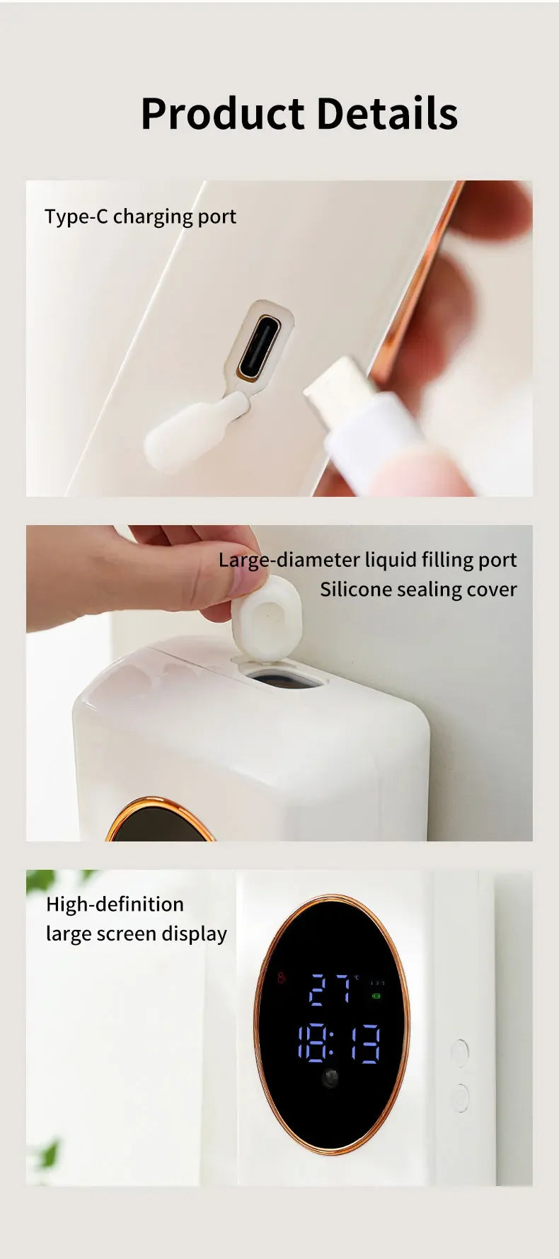 The Touchless Pour — 480ml Smart Foam Soap Dispenser, USB Rechargeable