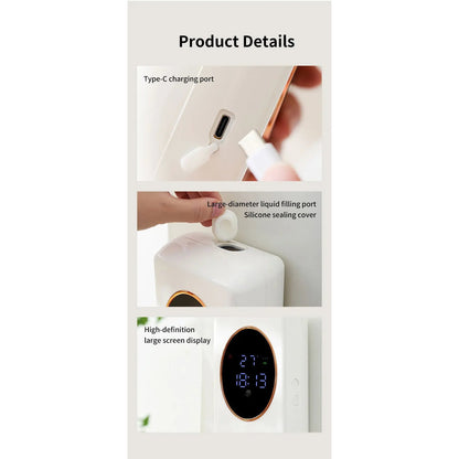 The Touchless Pour — 480ml Smart Foam Soap Dispenser, USB Rechargeable