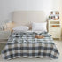 Lightweight cotton gauze quilt with classic plaid pattern, perfect for summer use