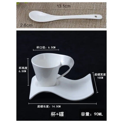 The Morning Ritual — Wavy Ceramic Coffee Cup