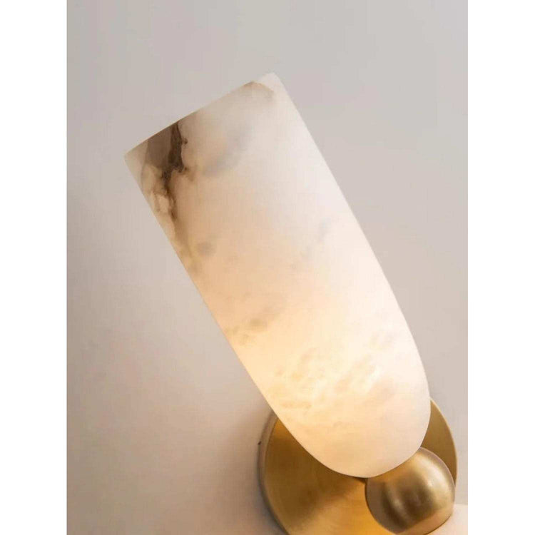 Alabaster Long Wall Sconce — Luxury Marble Wall Lamp for Bedroom & Living Room