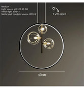 Modern Glass Bubbles Led Pendant Lights for Table Dining Room Kitchen Bar Chandeliers Lamps Home Decor Lusters Lighting Fixture Jonine&
