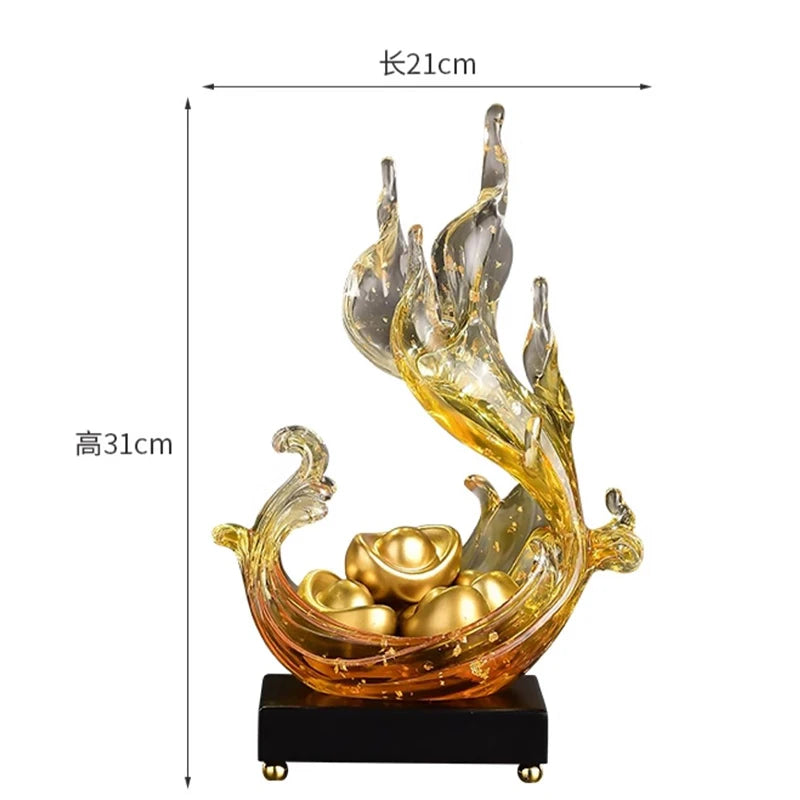 Feng Shui Resin Key Box — Luxury Desk Organizer & Entryway Essential