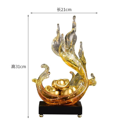Feng Shui Resin Key Box — Luxury Desk Organizer & Entryway Essential