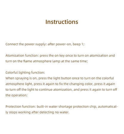 Flicker & Flow — Flame Effect Aromatherapy Diffuser & Humidifier