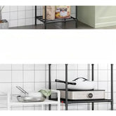 Kitchen storage cart for shelves - multi-level floor-standing household storage unit - bathroom shelf - microwave oven shelf