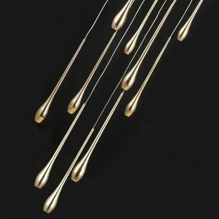 Modern Branch Shaped Gold Bar Staircase Long Chandelier For Duplex Living Room Dining Room Restaurant Home Decor Lustre Fixtures