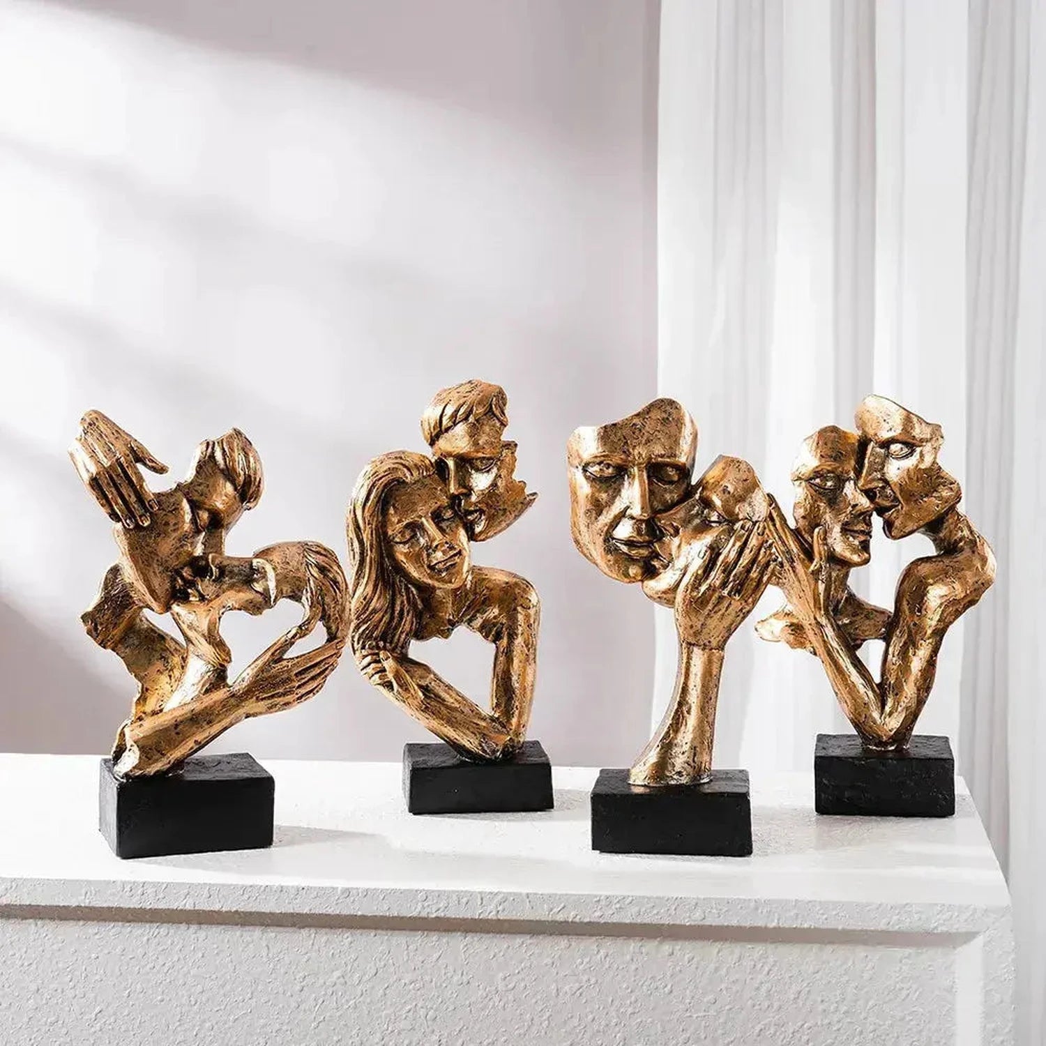 Love, Displayed — Contemporary Couple Statue & Lover Sculpture for Home Jonine’s Corner