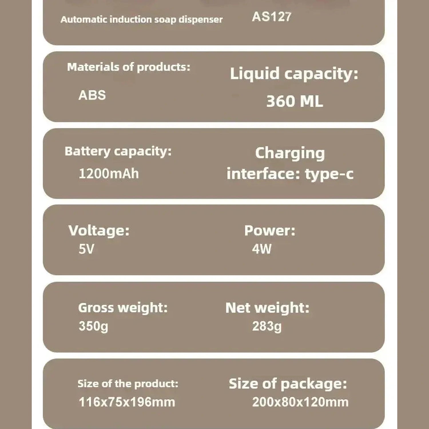 New Bathroom Automatic Sensing Soap Dispenser Type C Multiple Levels Contactless Electric Frother Charging Wall Mounted Vertical Jonine’s Corner