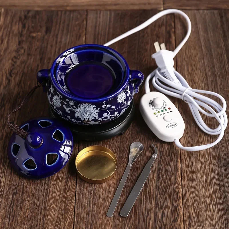 The Ritual Burner — Electric Ceramic Incense &amp; Essential Oil Warmer with Timer