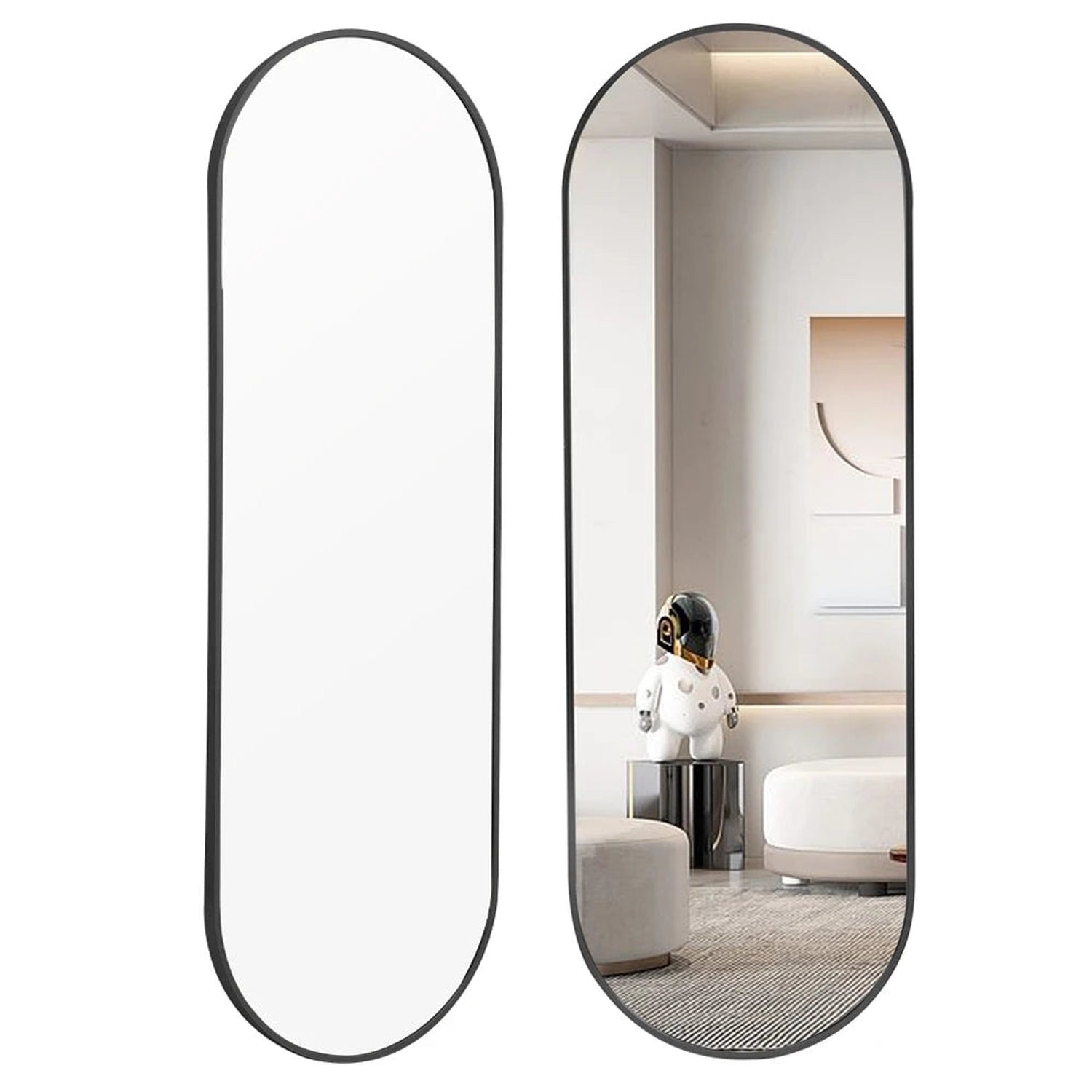 The Mirror That Opens the Room — Oversized Oval Full-Length Mirror